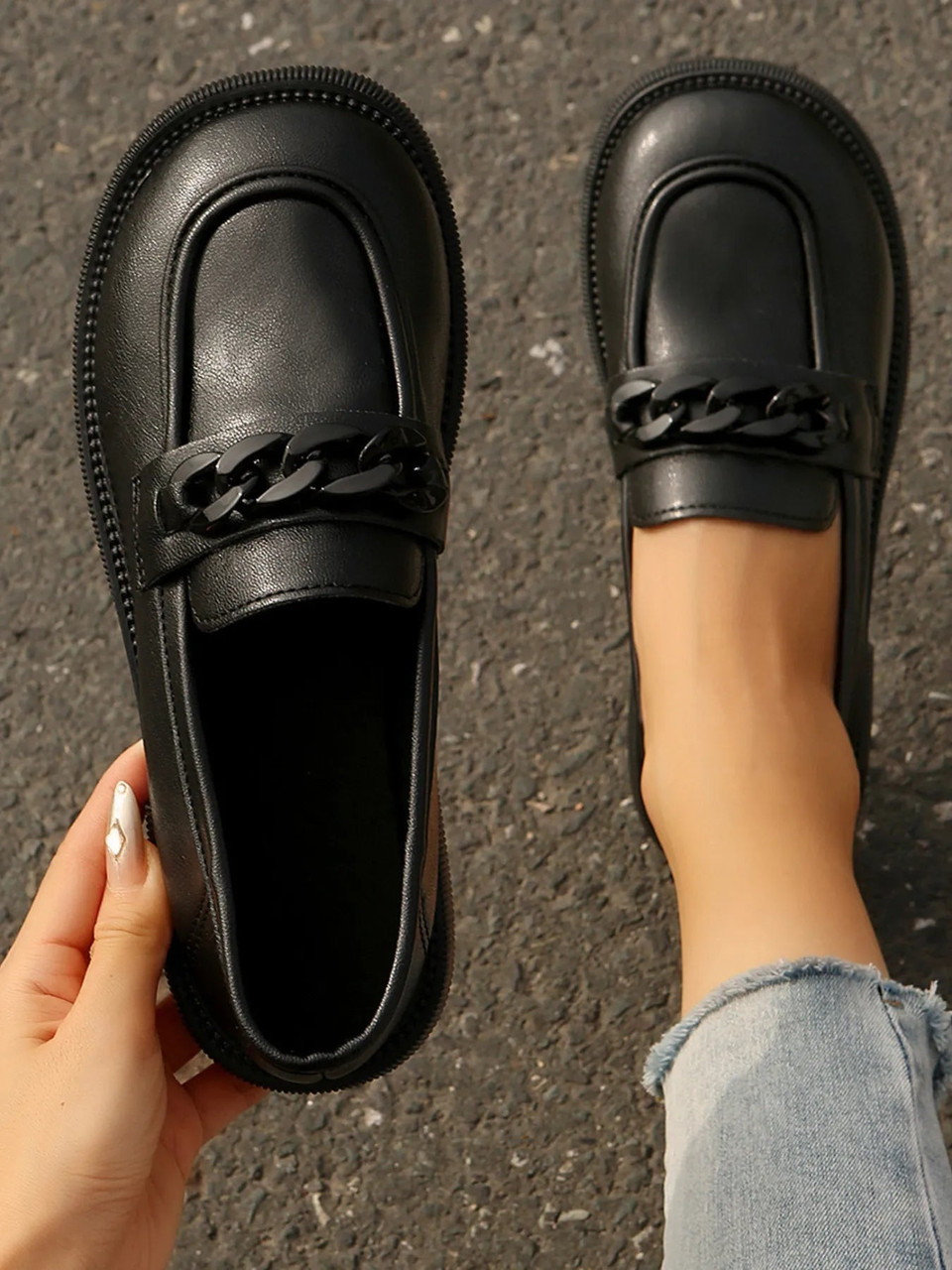 Archer Slip-On Chain Loafers