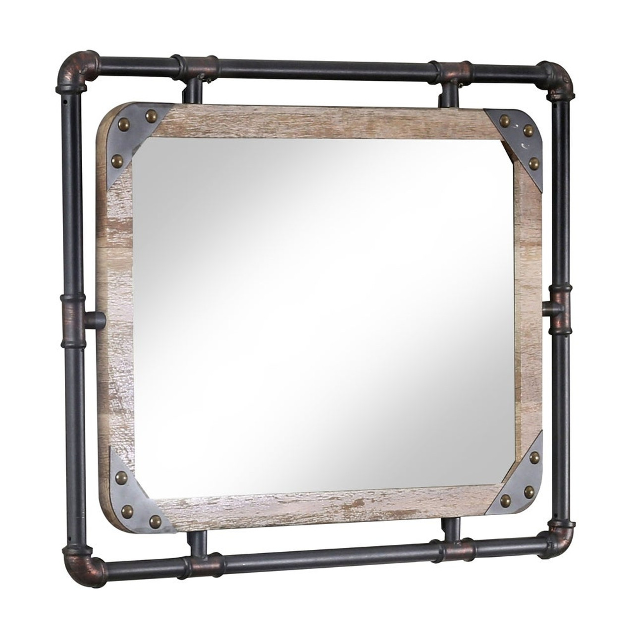 Industrial Distressed Wall Mirror