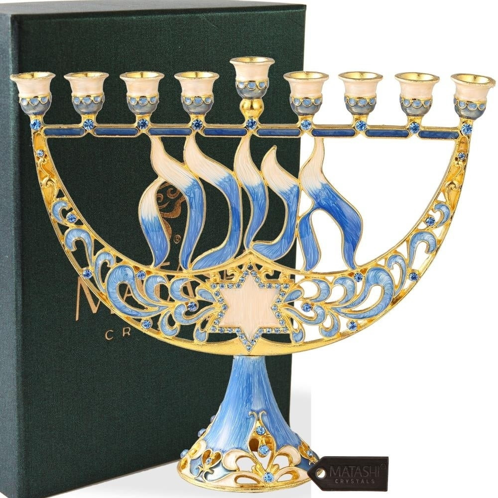 Hand Painted Menorah