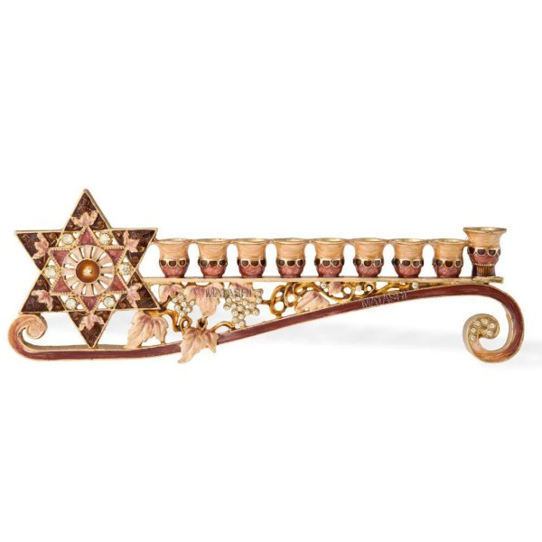 Hand Painted Long Menorah