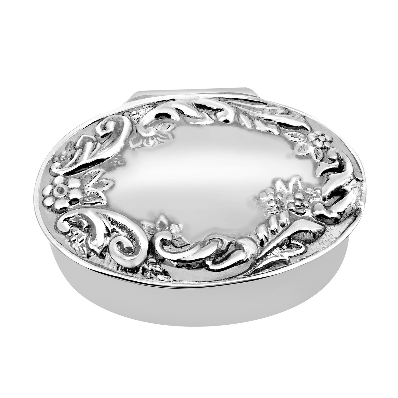Floral Victorian Sterling Silver Box