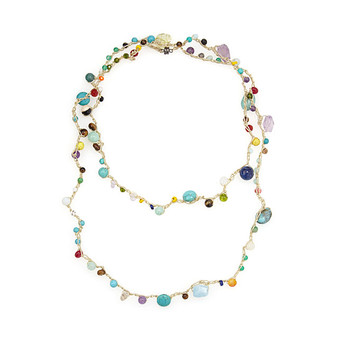 This is a beautiful handcrafted gemstone necklace
