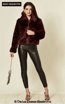 faux fur cropped jacket