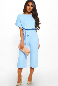 Casual solid color jumpsuit