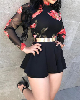 Sexy, fun, floral, playsuit