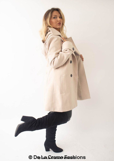 wool feel coat women