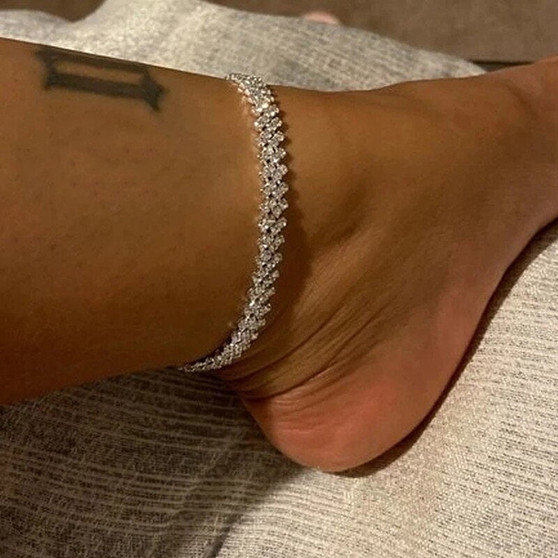 Crystal anklet for women