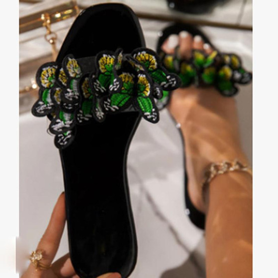 butterfly flat sandals