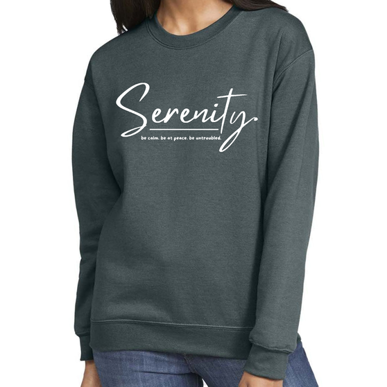 Womens Graphic Sweatshirt Serenity - be Calm be at Peace