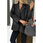 Quiet luxury aesthetic women's blazer with a clean, structured silhouette.