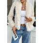 "Premium women's shaggy jacket for upscale winter styling."