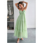 "Boho style halter maxi dress for summer weddings and garden parties."