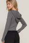 Stylish grey knit layering piece for boutique women's fashion.