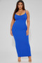 Plus Ribbed Mermaaid Hem Cami Dress