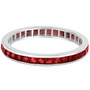 Princess-Cut Ruby Eternity Ring Band 14k White Gold (1.20ct)