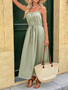 Sage green sleeveless maxi dress for women's boutique.
