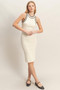 Ribbed knit bodycon dress.