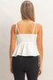 Chic tie-shoulder cami.