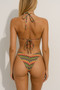 Boho-style chevron swimwear.