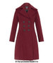 roll collar v-neck ladies coat