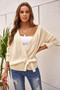 minimalist wrap knit top