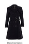 Faux Wool Blend Double Breasted Coat (1201)