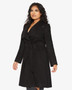 Waterfall Lapel Double Breasted Duster Coat