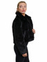 plush fur cropped bomber