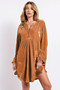 womens velvet shift tunic dress