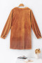 long sleeve velvet mini dress