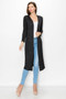 lightweight black duster cardigan with pockets