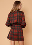 brick red mini dress for women