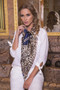 leopard silk scarf for women
