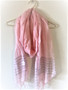 handcrafted pink woven scarf