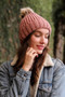 soft rib knit pom beanie