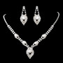 pearl crystal necklace and earring set