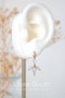 cubic zirconia flower hook earrings