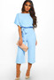 Casual solid color jumpsuit