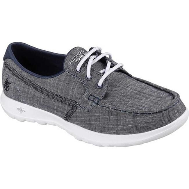 Woman's Sketcher Navy Blue Boat Shoe