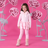 Adee Alina Fur Hood Legging Set Pink