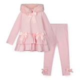 Adee Alina Fur Hood Legging Set Pink