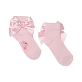 Adee Alexis Bow Ankle Socks Pink