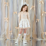 Adee Brie Bow Skirt Set Stone Beige