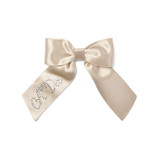 Adee Ariah Stone Beige Satin Bow Hairclip