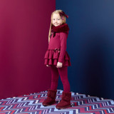 Adee Alina Fur Hood Legging Set Deep Cherry