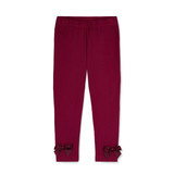 Adee Alina Fur Hood Legging Set Deep Cherry