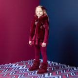 Adee Anna Fur Gilet Deep Cherry
