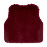 Adee Anna Fur Gilet Deep Cherry