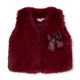 Adee Anna Fur Gilet Deep Cherry