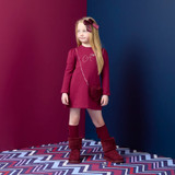 Adee Alyssa Fur Handbag Dress Deep Cherry